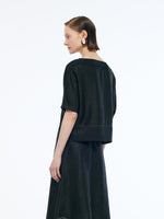 18MM Xiang Yun Silk Patchwork Women Top GOELIA