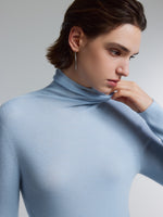 [Preview] 100% Wool Turtleneck Women Seamless Knit Top GOELIA
