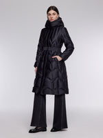 [Preview] Hooded Goose Down Belted Overcoat GOELIA