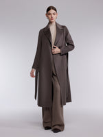 [Preview] Cashmere Wool Blend Double-Faced Women Wrap Overcoat GOELIA