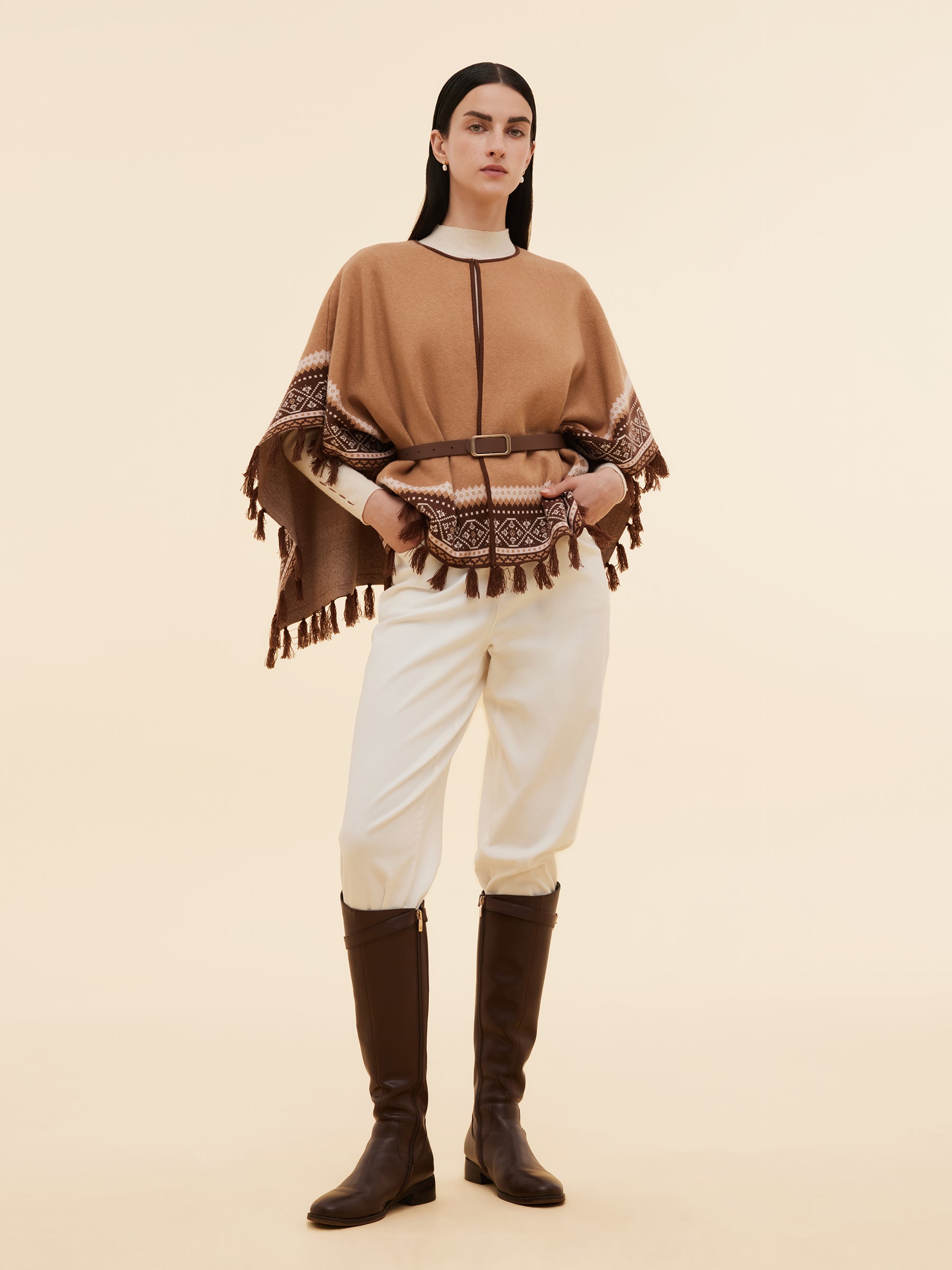 Loose Fringe Women Poncho Sweater GOELIA