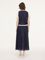 Tencel Blend Mock Layered Top And Skirt Two-Piece Set GOELIA