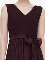 [Preview] Reversible A-Line Women Sleeveless Maxi Dress With Bowknot Ribbon GOELIA