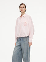 100% Cotton 3D Rose Women Loose Fit Shirt GOELIA