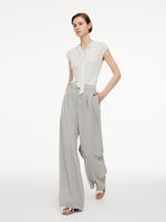 [Preview] Triacetate Blend Women Straight Leg Pants GOELIA