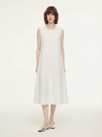 100% Cotton Rope Embroidered Women Sleeveless Maxi Dress GOELIA