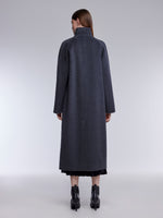 [Preview] 100% Wool Convertible High Neck Women Overcoat GOELIA