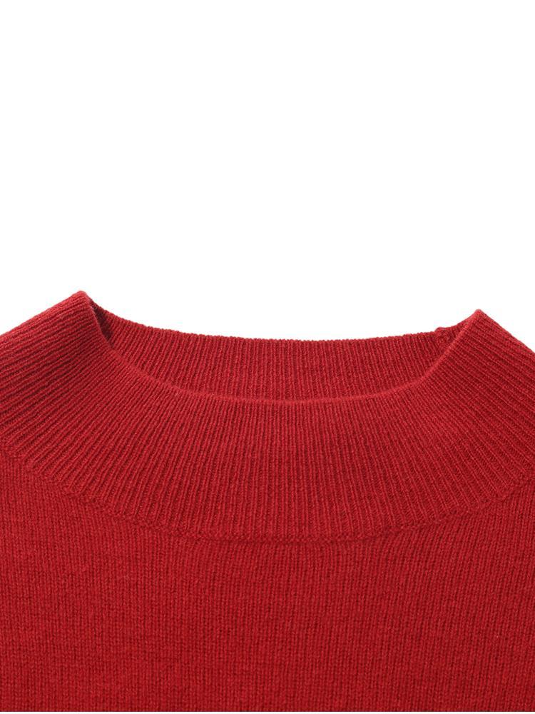 Pure Wool Mock Neck Sweater GOELIA