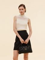 Tencel Blend Women Mock Neck Knit Tank Top GOELIA