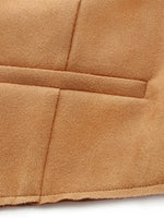 Faux Suede Vest And Maxi Dress Two-Piece Set GOELIA