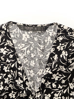 Iris Print V-Neck Tied Women Midi Dress GOELIA