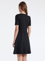Pleated V-neck Gathered Waist Mini Dress GOELIA