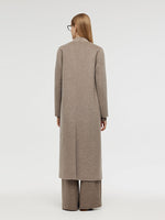 Wool Alpaca Women Overcoat With Scarf GOELIA