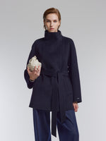 [Preview] Wool Cashmere Blend Double-Faced Women Wrap Coat GOELIA