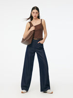 Tencel Mulberry Silk Blend Women Knit Stretchy Tank Top GOELIA