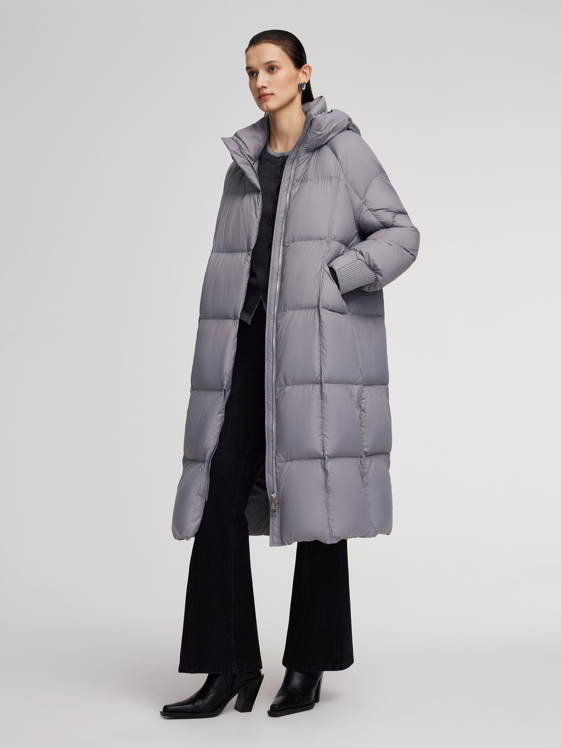 [Preview] Lightweight Hooded Long Goose Down Coat GOELIA