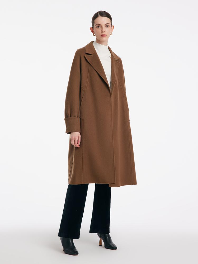Black 100% Cashmere Classic Coat GOELIA