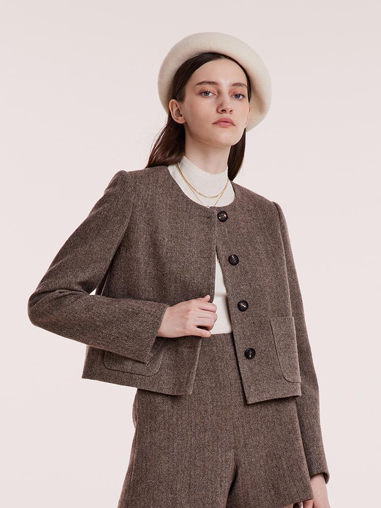 Washable Wool Short Coat GOELIA