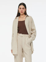 100% Linen Women Oversized Shirt GOELIA