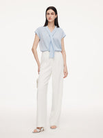 22MM Mulberry Silk Tie Neck Women Blouse GOELIA