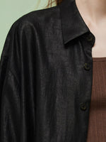16MM Xiang Yun Silk Unisex 3/4 Sleeves Oversized Shirt GOELIA