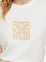 100% Cotton Embroidered Women T-Shirt GOELIA