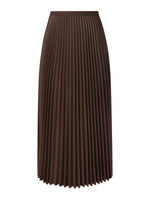 PU Leather Pleated A-Line Women Skirt GOELIA