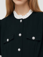 Triacetate Ruffle Women Mini Dress GOELIA