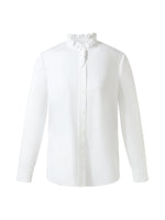 Cotton Ruffle Collar Women Shirt GOELIA