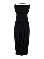 Tencel Blend Off Shoulder Knit Top And Bubble Hem Skirt Two-Piece Set GOELIA