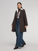 Camel Hair Wool Blend Double-Faced Women Wrap Coat GOELIA