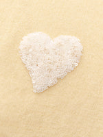 Lyocell Blend Sequined Heart Women Short Sleeve Cardigan GOELIA