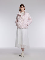 [Preview] Mandarin Collar Women Cropped Goose Down Jacket GOELIA