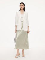 Acetate Blend Slim Fit Women Blazer GOELIA