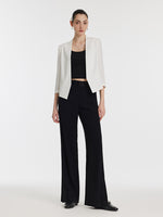 Triacetate 3/4 Sleeves Women Crop Blazer GOELIA