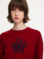 Tencel Wool Blend Floral Women Sweater GOELIA