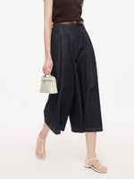 100% Cotton Denim Women Culottes With Belt GOELIA