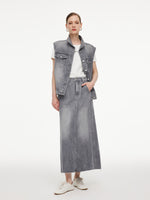 [Preview] Lyocell Cotton Blend Denim Women Vest GOELIA