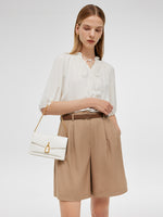 Loose A-Line Women Shorts With Belt GOELIA