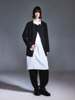 Machine Washable Wool Blend H-Line Double-Breasted Unisex Coat GOELIA