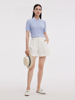 Denim A-Line Women High-Waisted Shorts GOELIA