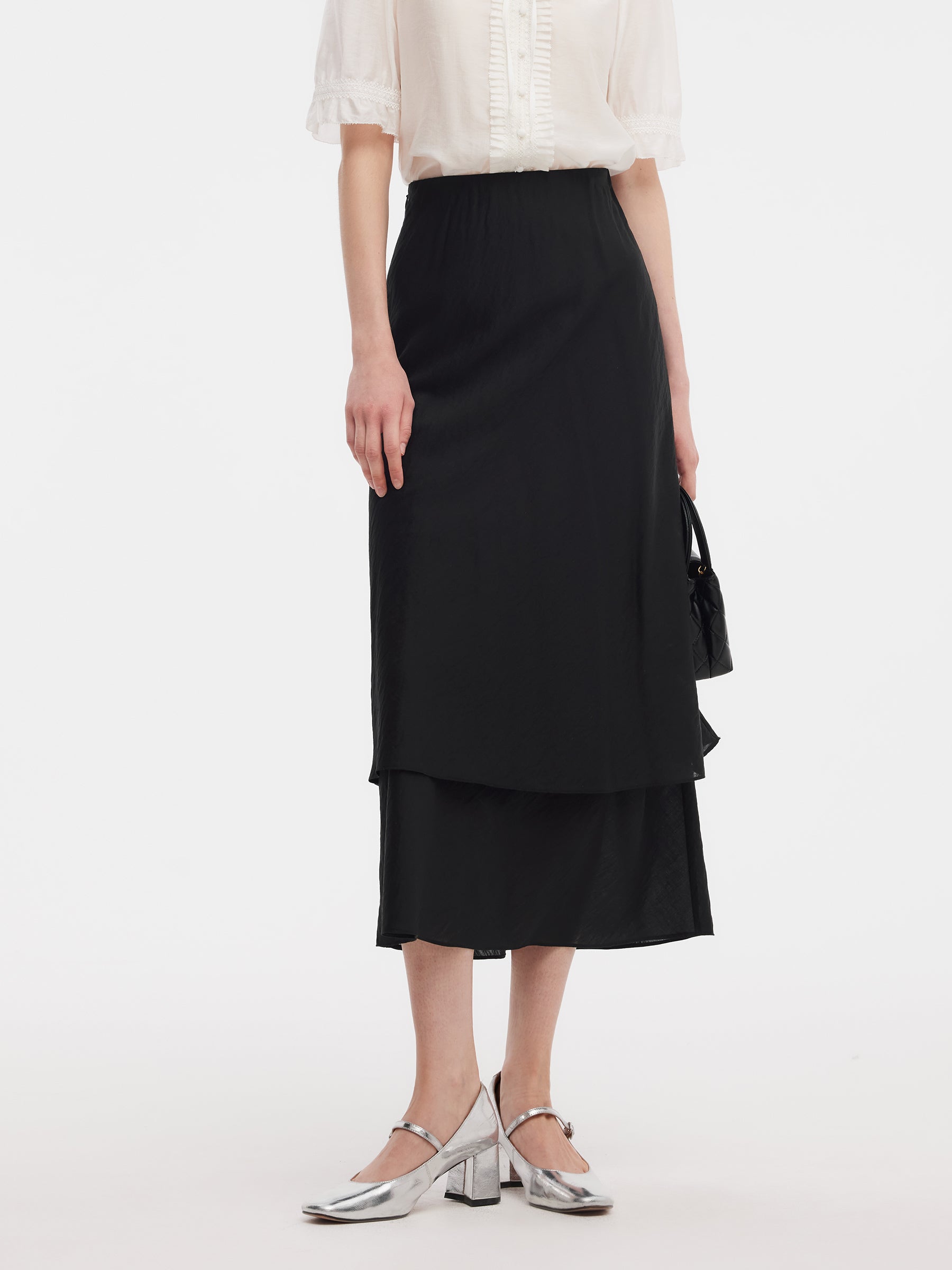 Tencel Blend A-Line Women Skirt GOELIA