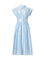 Tencel Blend Women Midi Shirt Dress With Slip GOELIA