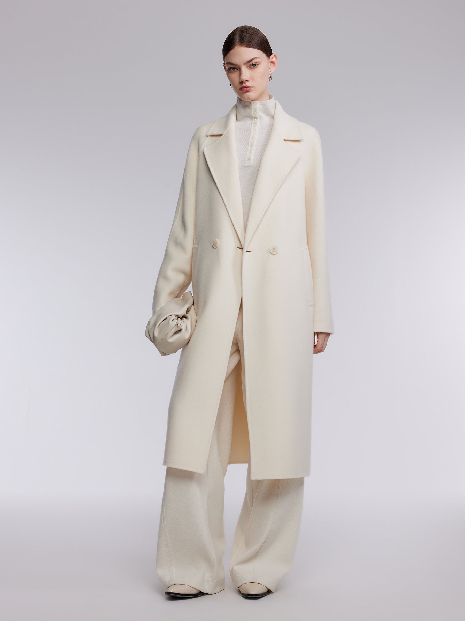 [Preview] Cashmere Wool Blend Double-Faced Women Overcoat GOELIA