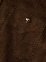 [Preview] Faux Suede Women Shirt With Ribbon GOELIA