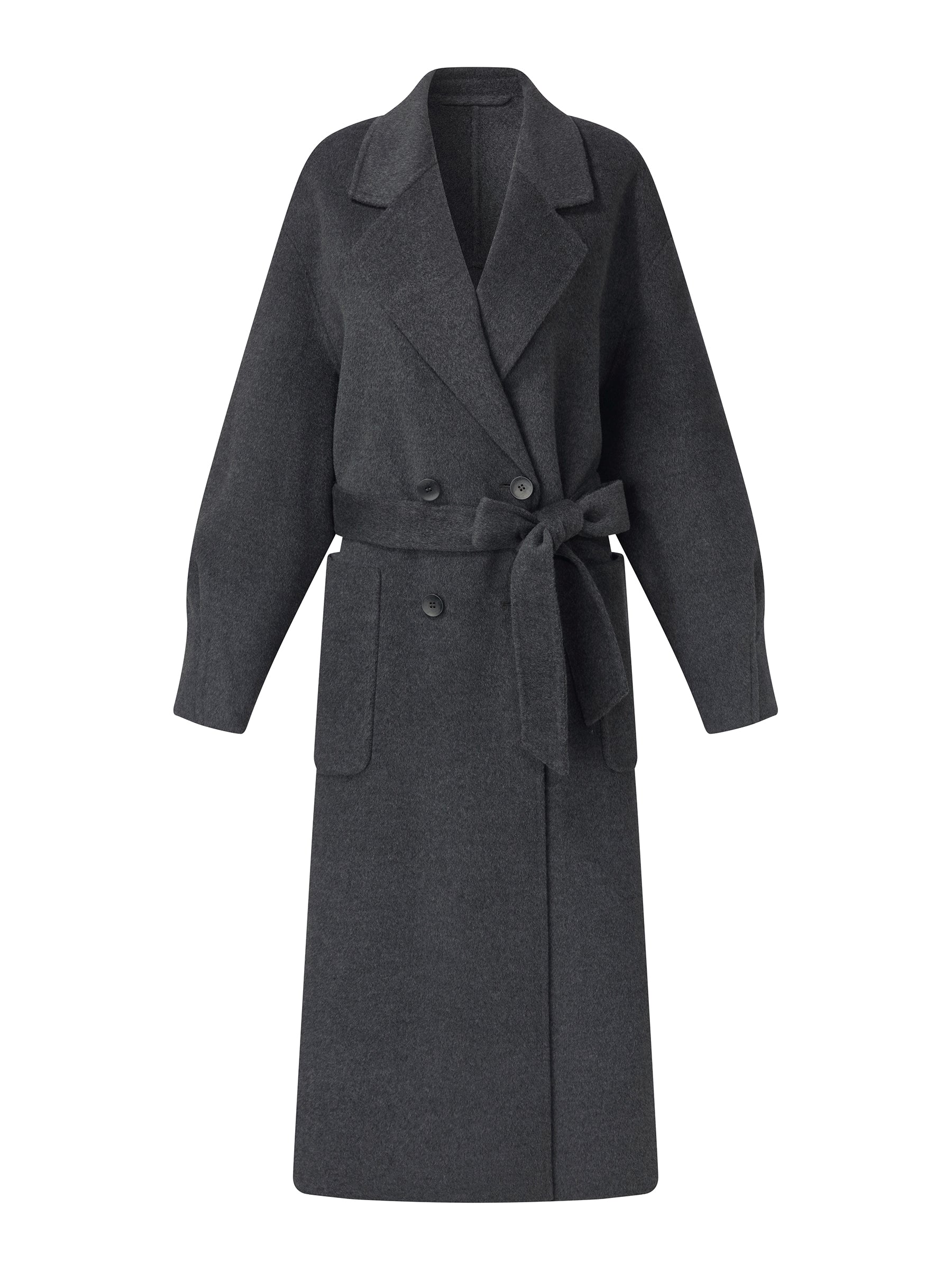 [Preview] 100% Wool Double-Faced Women Wrap Overcoat GOELIA