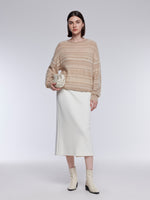 [Preview] Brushed Cashmere Wool Stripe Women Sweater GOELIA