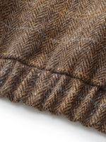 100% Wool Plaid Zip-Up Women Jacket GOELIA