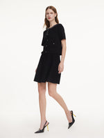 Tencel Blend Cardigan And Skirt Two-Piece Set With Detachable Bowknot GOELIA
