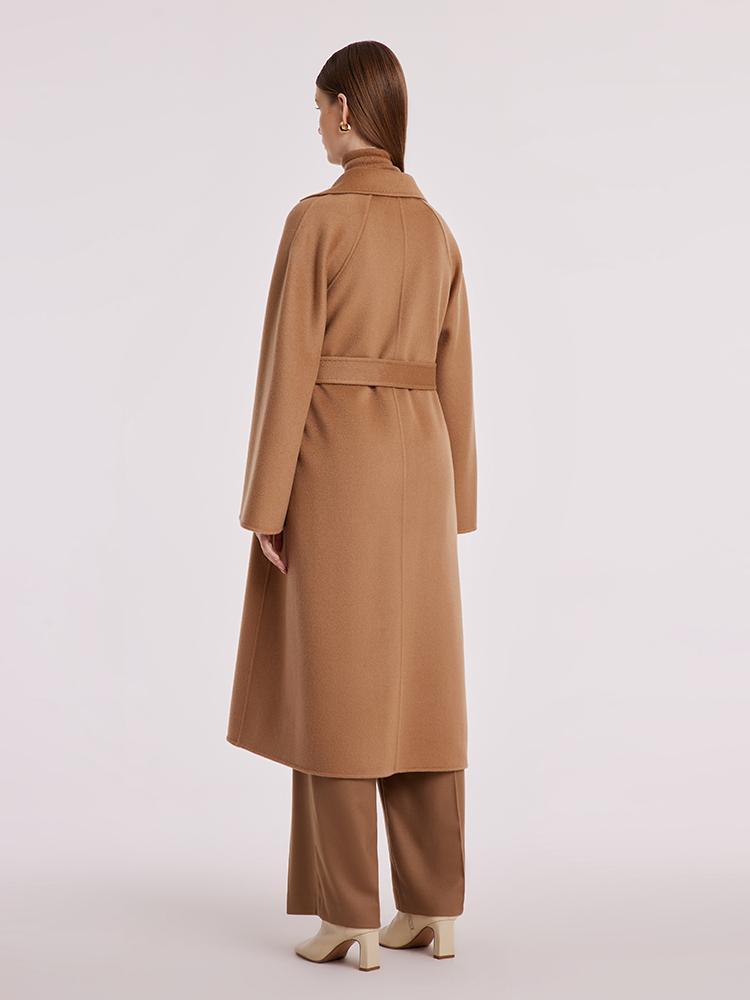 Pure Cashmere Tie-up Women Coat GOELIA